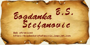 Bogdanka Stefanović vizit kartica